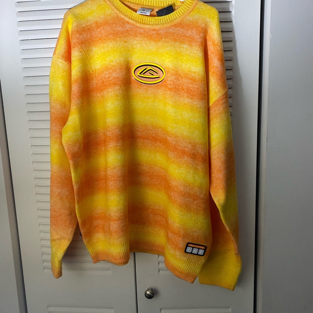 Puma Yellow and Orange Crewneck Sweater